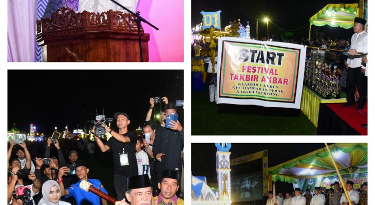 Festival Takbir Akbar Hamparan Perak Wabup: Idul Adha Menggambarkan Keikhlasan Nabi Ibrahim
