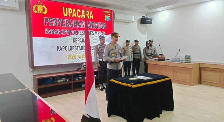 Jabatan Kabag Ops Diserahkan pada Kapolrestabes Medan