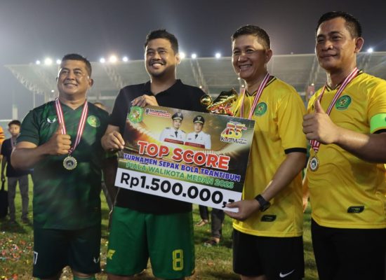 Turnamen Sepakbola Trantibum Wali Kota Medan: Polri Raih Juara 2, Kapolrestabes Top Skor