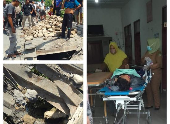 Laka Tunggal, Ibu dan Anak Terjatuh dari Tembatan Namukur