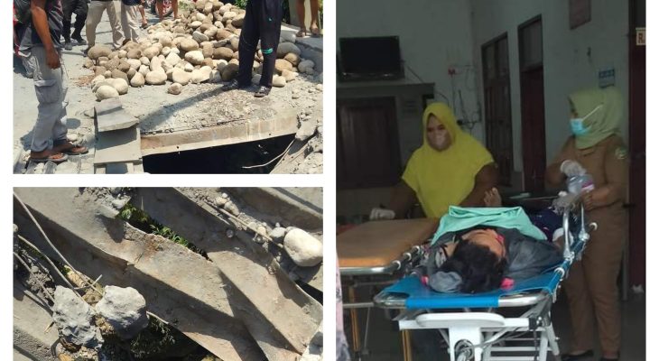 Laka Tunggal, Ibu dan Anak Terjatuh dari Tembatan Namukur