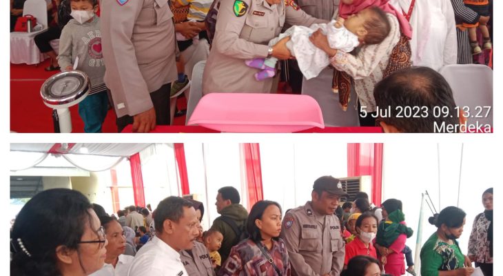 Kapolsek Tuntungan Bawa Anak Stunting Berobat ke Rumah Sakit Bhayangkara Polda Sumut