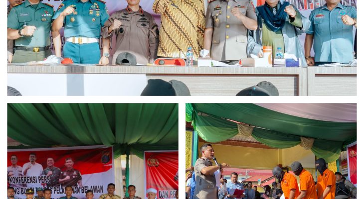 Polres Belawan Ungkap Kasus TPPO, Gemot, Curanmor, Begal, dan Narkoba