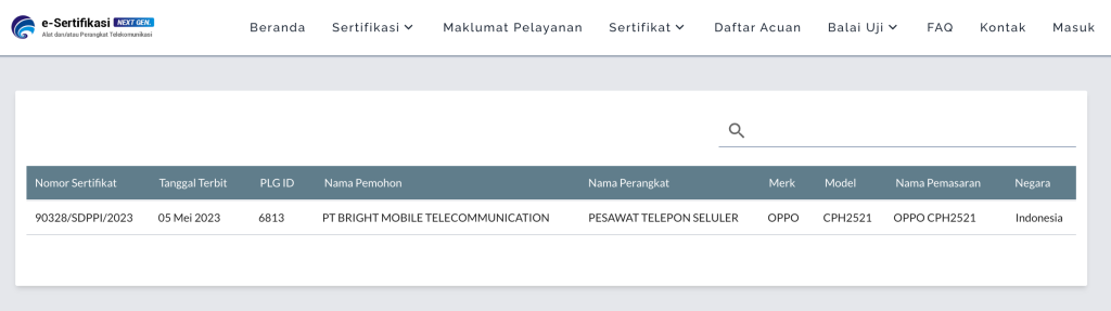 Suksesor Reno8 Sudah Tercatat di Situs Kementrian, Dipastikan Meluncur Dalam Waktu Dekat