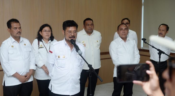 Berhasil Cukupi Ketersediaan Pangan Sumut, Mentan Syahrul Yasin Limpo Puji Gubernur Edy Rahmayadi