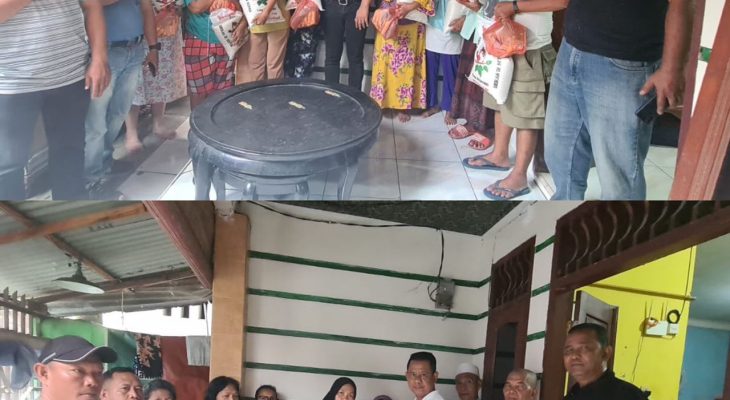 Jumat Barokah di Denai, Ketua Pewarta Bagikan Sembako kepada Warga Kurang Mampu