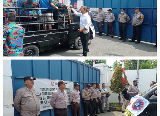 Polrestabes Gelar Pengamanan Demo Terkait Dualisme Organisasi Buruh di Amplas
