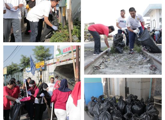 Semarak HUT RI ke 78, Puluhan Volunteer PLN Gelar Aksi Bersih Lingkungan