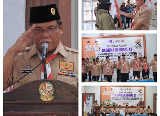 Wabup Lepas Kontingen Pramuka Deli Serdang Ikuti Jambore Raimuna Nasional