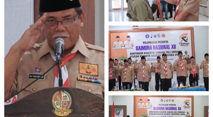 Wabup Lepas Kontingen Pramuka Deli Serdang Ikuti Jambore Raimuna Nasional