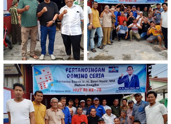 Sambut HUT RI  ke 78, Sekretaris Demokrat Medan Gelar Pertandingan Domino Ceria