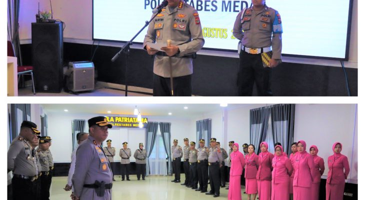 Polrestabes Medan Gelar Sertijab Kasat Binmas dan Kabag SDM