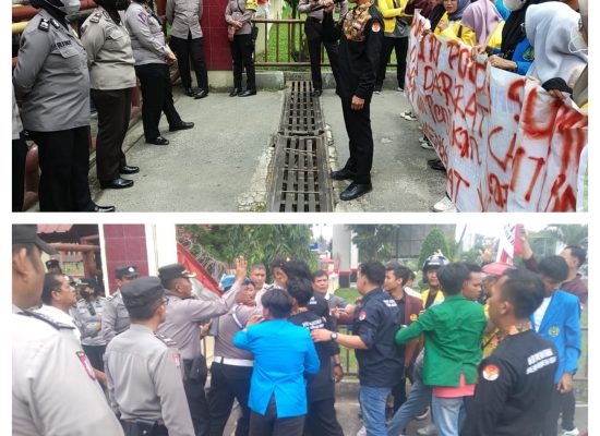 Polrestabes Medan Amankan Unras Bemnus Sumut di Poldasu