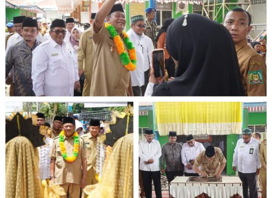 Plt Bupati Langkat H.Syah Afandin,SH Meresmikan Musholla MTsN 3 Langkat dan Pengukuhan Ekstrakurikuler