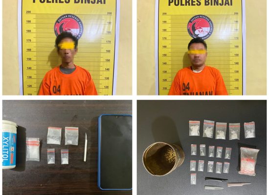 Sat Narkoba Polres Binjai Amankan 2 Pengedar narkoba berserta Barang Bukti