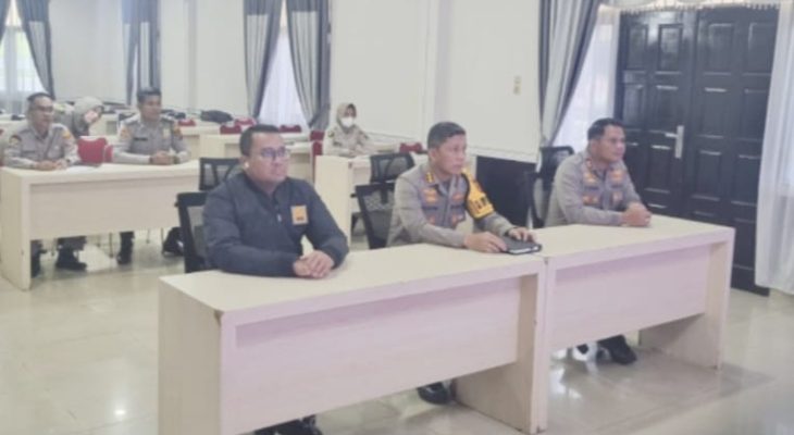 Kapolrestabes Medan Hadiri Zoom Meeting lndeks Pembangunan Kesehatan Polri
