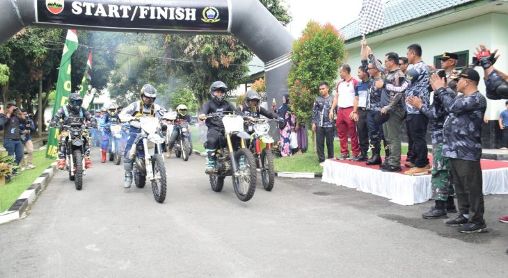 Dandim Lepas Trabas Bersama Kodim 0204/DS Menyambut HUT Ke-78 TNI