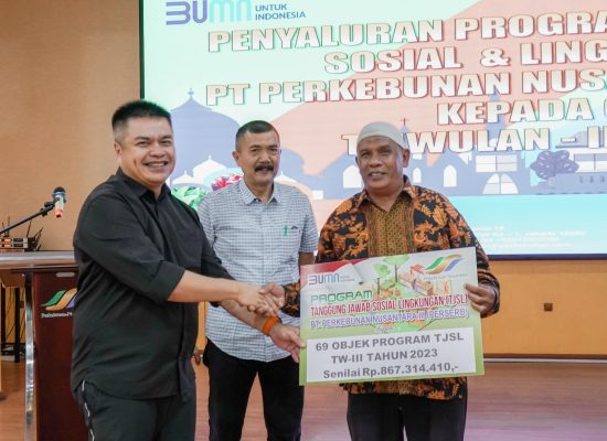 PTPN III (Persero) Salurkan Dana Program TJSL Periode Triwulan III Tahun 2023 Kepada 69 Objek Penerima