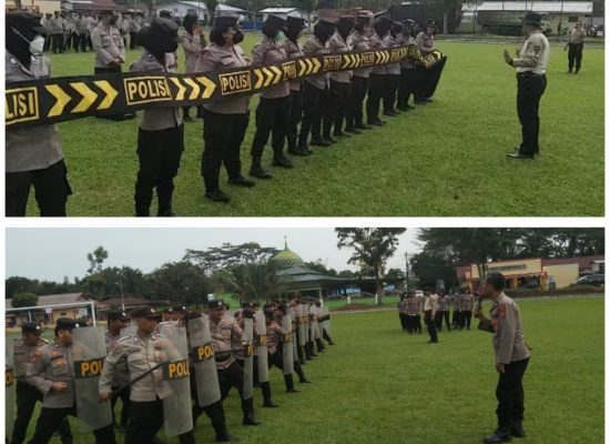 Polres Binjai Gelar Latihan Dalmas Guna Persiapan Pemilu 2024
