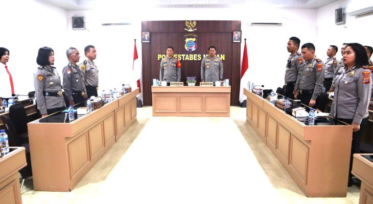 Kapolrestabes Medan Hadiri Zoom Meeting Mantap Brata Toba 2023-2024