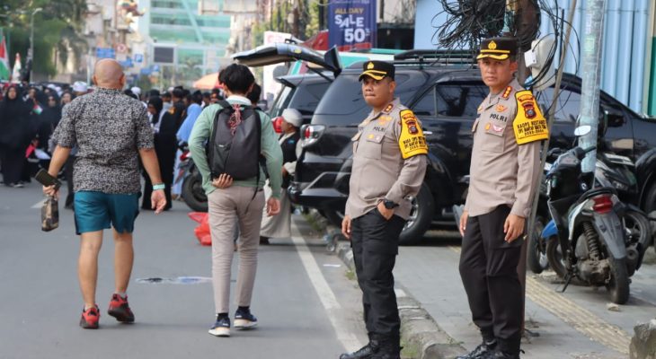 Polrestabes Medan Kawal Demo Bela Palestina, Aksi Berlangsung Aman dan Kondusif