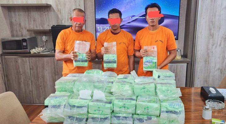 Polrestabes Medan Sikat Tiga Orang Pengedar Sabu Jaringan Internasional Malaysia di Batubara, 65 Kilogram Sabu Disita