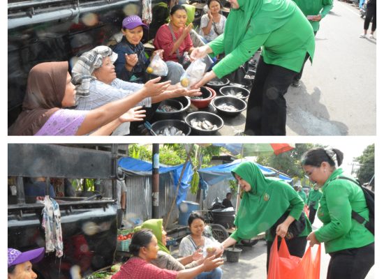 Wujud Kepedulian Ketua Persit Koorcab Rem 023 PD I/BB Berbagi