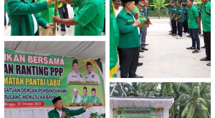 Pelantikan Pengurus Ranting, Dr Misnan Aljawi: Kembalikan Kecamatan Pantai Labu Sebagai Basis PPP