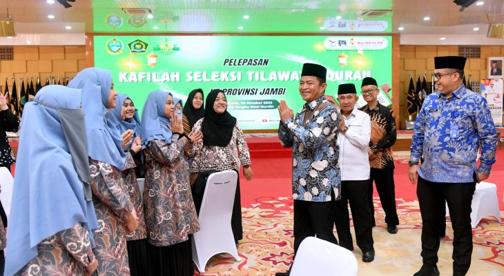 Pj Gubernur Sumut Lepas Kafilah Sumut untuk Mengikuti STQ Nasional XXVII di Jambi