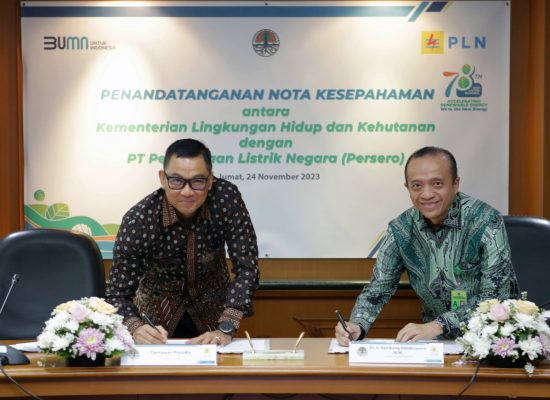 PLN – KLHK Teken MOU Kolaborasi Tingkatkan Penggunaan Energi Terbarukan