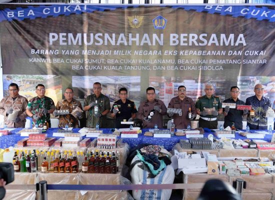 Bea Cukai di Sumatera Utara Musnahkan Barang Hasil Penindakan Senilai Rp2,3 Miliar