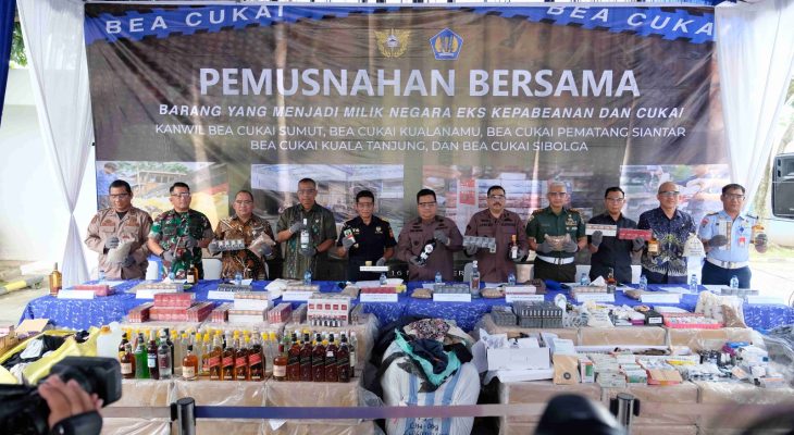 Bea Cukai di Sumatera Utara Musnahkan Barang Hasil Penindakan Senilai Rp2,3 Miliar
