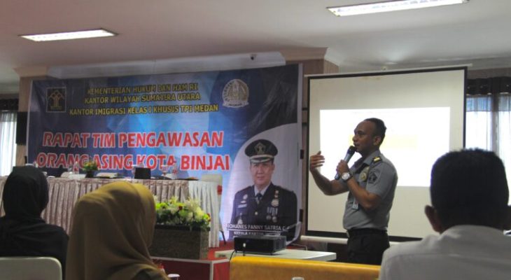 Kantor Imigrasi Kelas I Khusus TPI Medan Gelar Rapat TIMPORA di Kota Binjai, Menerapkan Kebijakan Selective policy