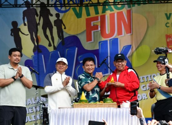 Lepas Peserta Fun Walk, Pj Gubernur Sumut Ingatkan soal Narkoba hingga Pemilu Damai