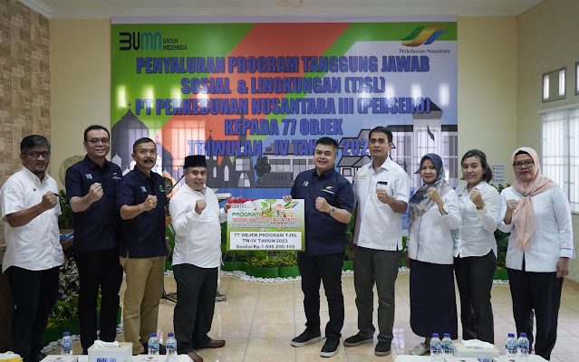 PTPN III Salurkan 1,09 Milyar Dana Program TJSL Periode Triwulan IV Tahun 2023
