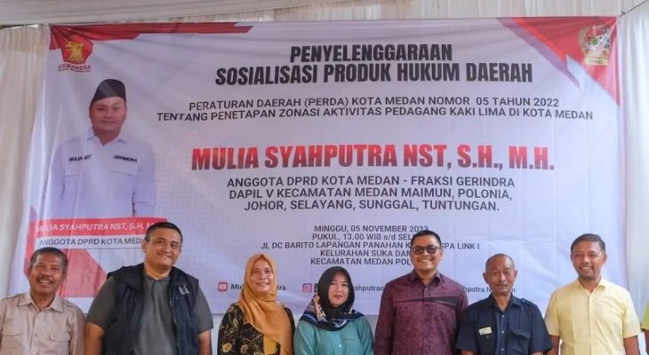 Anggota DPRD Medan Mulia Syahputra, Dorong Pemko Medan Percepat Penetapan Zonasi Aktivitas PK5