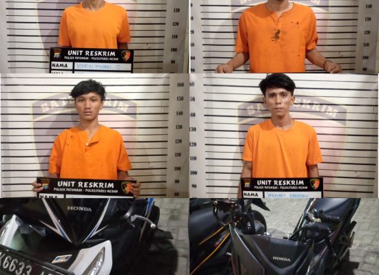Beraksi Dibawah Fly Over Amplas, Empat Pelaku Curas Dibekuk Polsek Patumbak