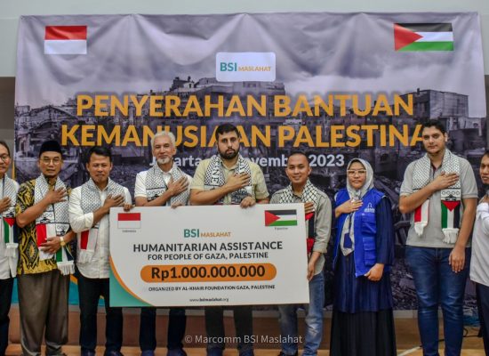 BSI Maslahat Salurkan Bantuan  Kemanusiaan Untuk Palestina