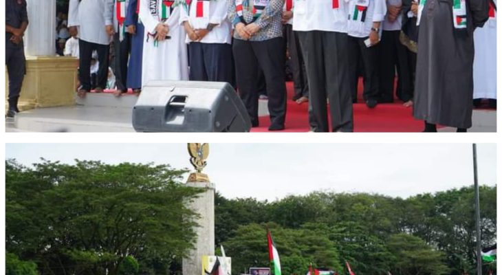 Aksi Solidaritas Peduli Palestina, Ribuan Masyarakat Langkat Hadiri Tabligh Akbar dan Doa Bersama