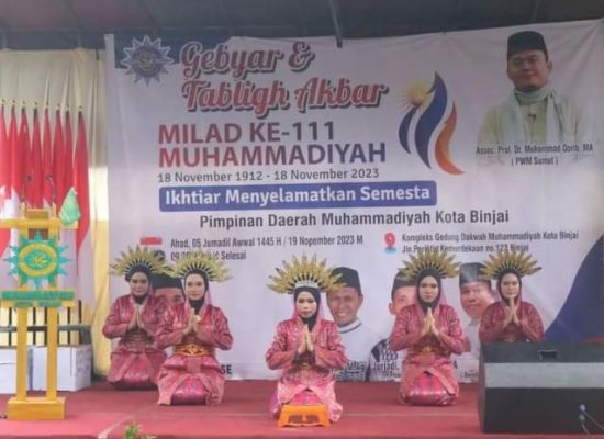 Pemko Binjai Hadiri Tabligh Akbar dalam rangka Gebyar Milad ke-111 Muhammadiyah Kota Binjai