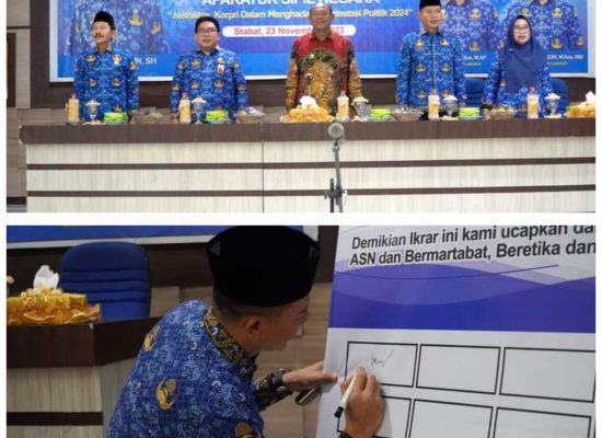 Pemkab Langkat Gelar Sosialisasi dan Penandatanganan Pakta Integritas Netralitas ASN Dalam Politik
