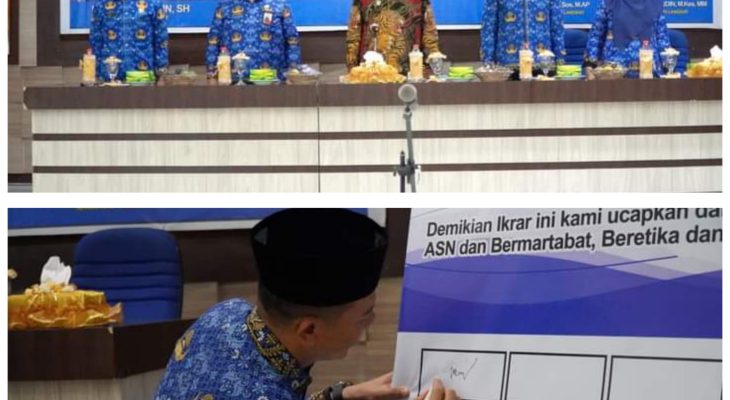Pemkab Langkat Gelar Sosialisasi dan Penandatanganan Pakta Integritas Netralitas ASN Dalam Politik