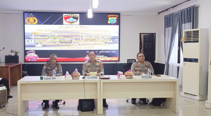 Tim Supervisi dan Penelitian Puslitbang Polri Kunjungi Polrestabes Medan Bahas Pencegahan Terorisme