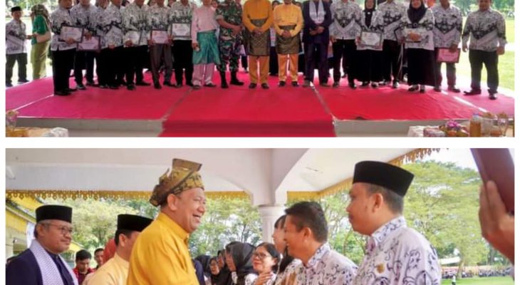 Upacara Peringatan Hari Guru dan PGRI-78, Syah Afandin Bacakan Pidato Tertulis Mendikbud Ristek