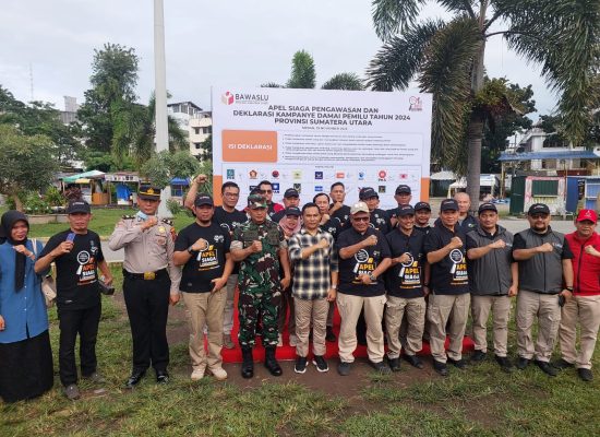 Apel Siaga di Istana Maimun, Ratusan Elemen Masyarakat Kawal Pemilu  Kampanye Tahun 2024  di Medan