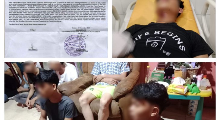 Puluhan Geng Motor Bercelurit Bantai 4 Pelajar di Jalan Cemara Medan, Luka Parah dan Sepeda Motor Dirampas