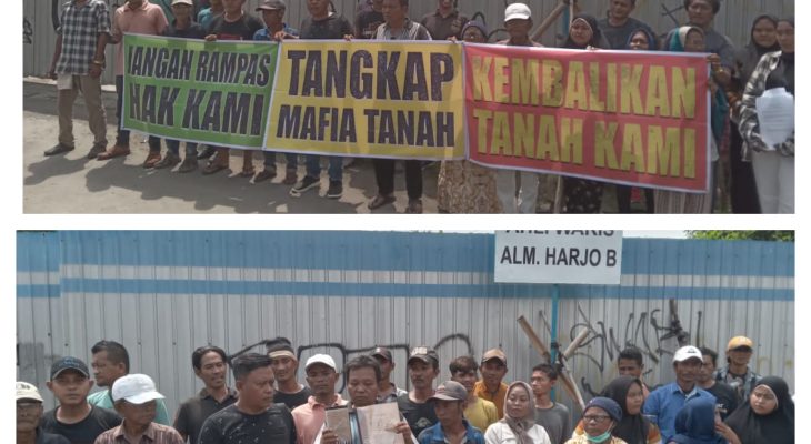 Diduga Diserobot PT NL, Ahli Waris 12 Hektar Tanah Di Jalan Gaperta Dirikan Plank Kepemilikian