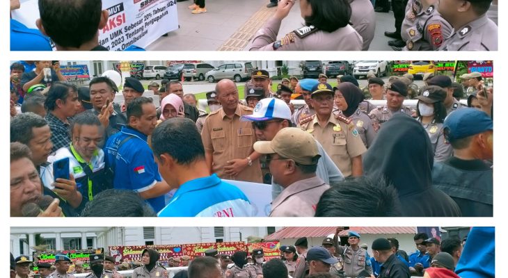 Polrestabes Medan Amankan Unras Gebrak Sumut di Kantor Gubernur