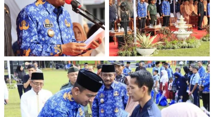 HUT KORPRI Ke-52, Walikota Binjai Bacakan Amanat Ketum Dewan Pengurus Korpri Nasional