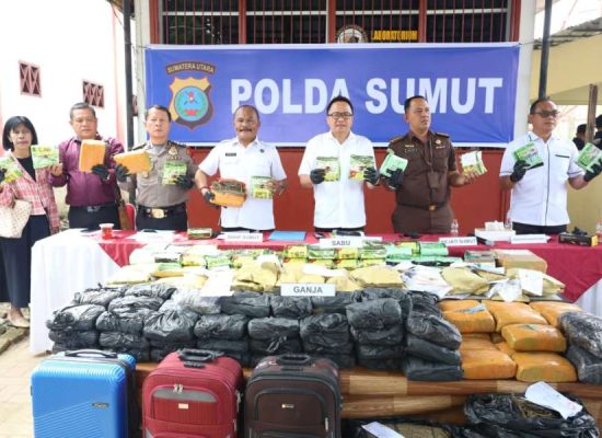 Polda Sumut Musnahkan Barang Bukti Narkoba